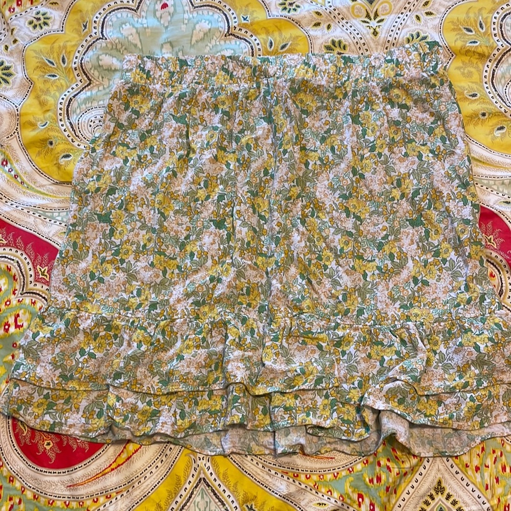 Floral skirt.
